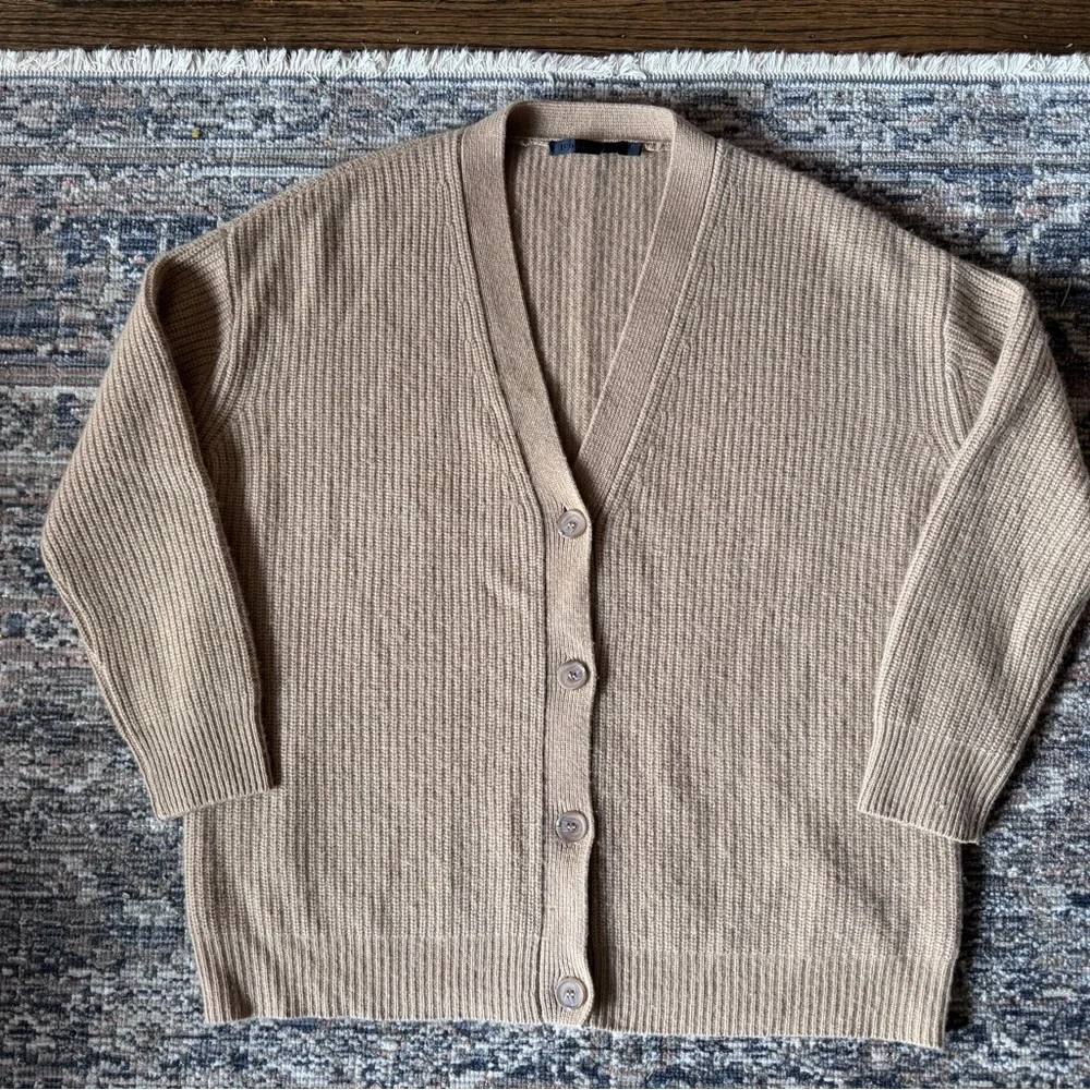 TRADE ONLY DO NOT BUY - Jenni Kayne Cashmere Cocoon Cardigan in Camel XXS - Picture 2 of 7